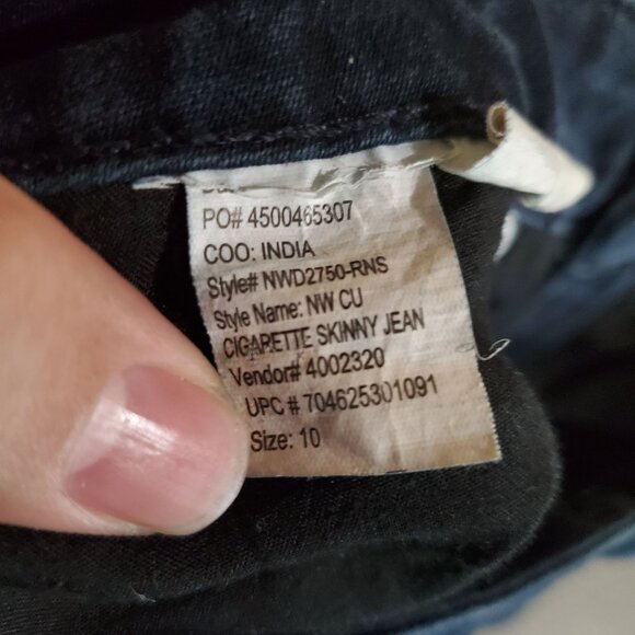 Nine West Jeans Womens Size 10 Blue Cigarette Fit Skinny Leg Stretch Denim - Picture 4 of 11